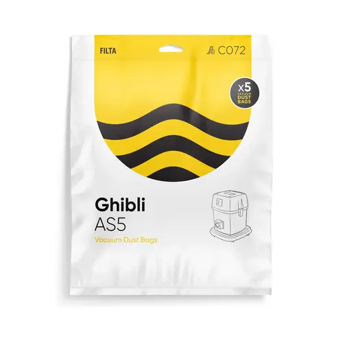 Filta Ghibli As5 Microfibre Vacuum Cleaner Bags 5 Pack - Filta