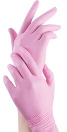 Nitrile Gloves LARGE Power free Pink - Medical Choice