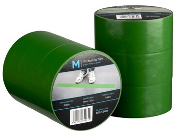 PVC Floor Marking Tape - Green, 48mm x 33m x 150mu - Matthews