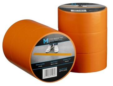 PVC Floor Marking Tape - Orange, 48mm x 33m x 150mu - Matthews
