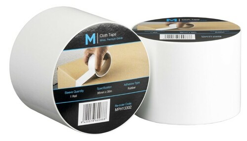 Premium Cloth Tape - White, 96mm x 30m x 250mu - Matthews