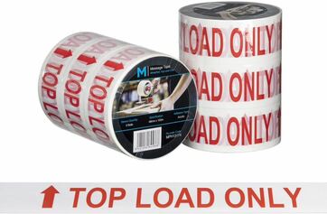 Message Tape Top Load Only - White/Red, 48mm x 100m x 50mu - Matthews