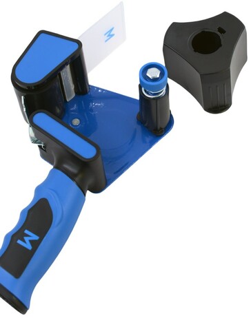 Pistol Grip Magnet Dual Tape Dispenser - Blue/Black, 76mm + 25mm Core / 48mm Wide - Matthews