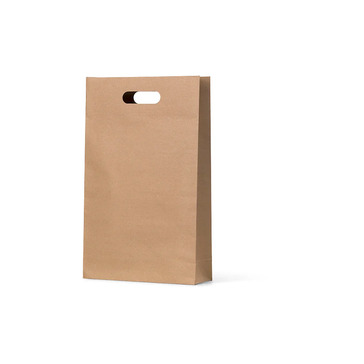 Brown Kraft Die Cut Triple Wine Bag - Bee Dee