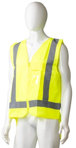 High Visibility Day/Night Safety Vest - Yellow, XL, 120g Polyester Fabric Box 24 - Matthews