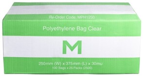 FP Polyethylene Bag - Clear, 250mm x 375mm x 30mu  - Matthews