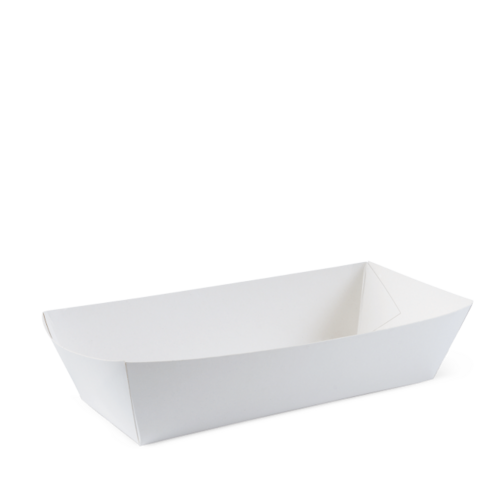 Hot Dog Food Tray White 190 x 70 x 50 - Detpak