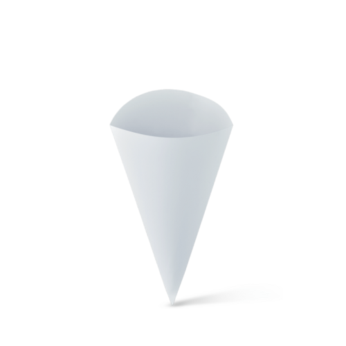 Small Food Cone White 198 x 152 - Detpak