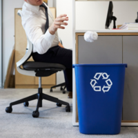 Recycling bin for desk